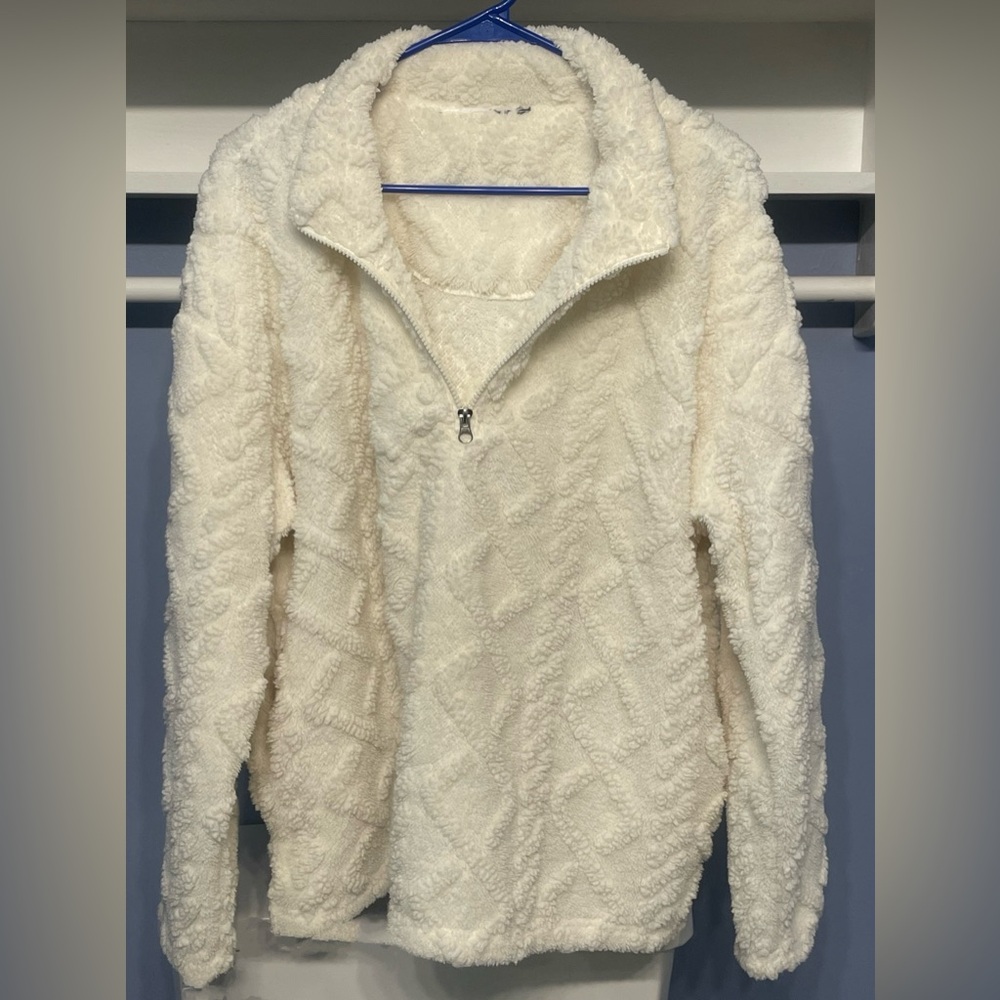 Cozy White Fleece Jacket